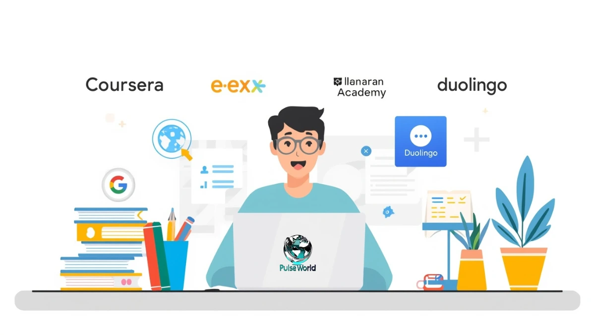 Free learning platforms like Google Digital Garage and Duolingo for skill development