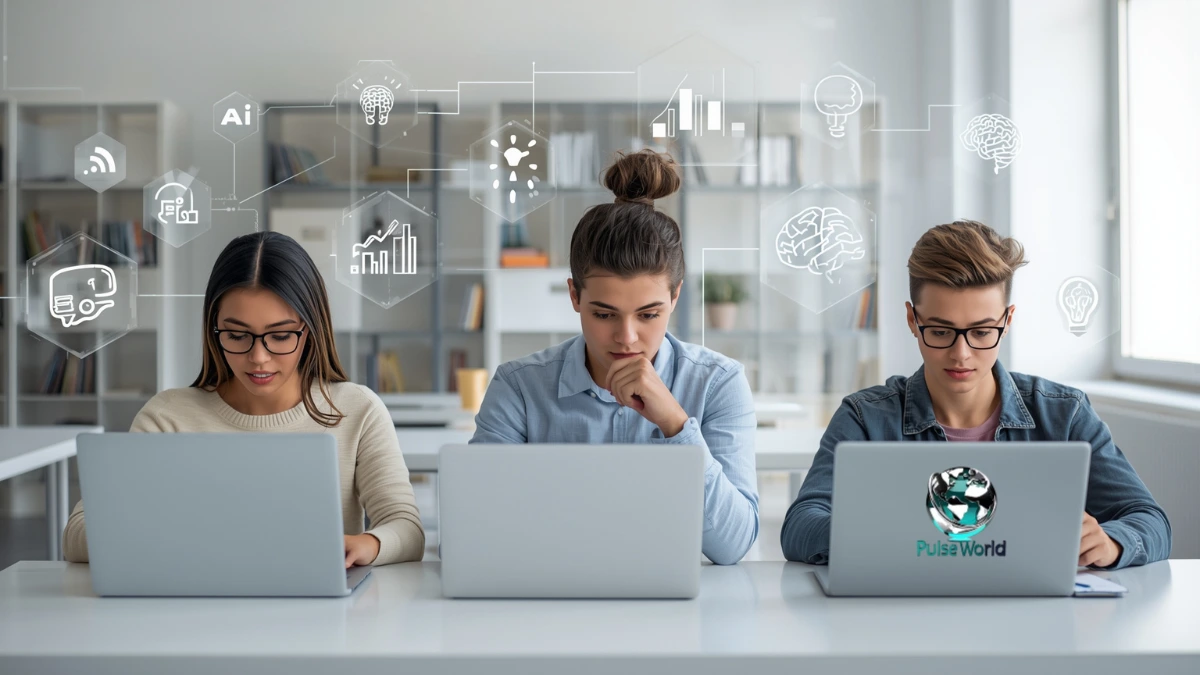 Digital workspace showing Best Free AI Tools for Students To Study for better learning